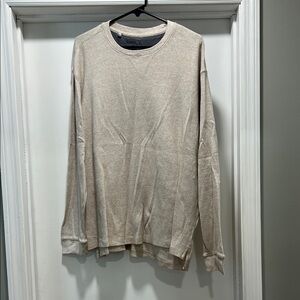 Tan Long Sleeve Crewneck Tee